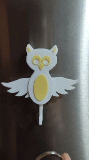 Llavero ayrıştırılmış Llaveros anahtarlık esnek ho baykuş Şirin kolay Yazdır Kulp destek oyuncak hayvan eğlence Decoraci dekorasyon robot Gancho duvar anahtar 3d print model - Mito3D