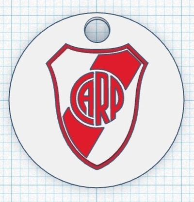 llavero de river plate llaveros millonario llaves toy juguete futbol joyeria 3d print model - Mito3D