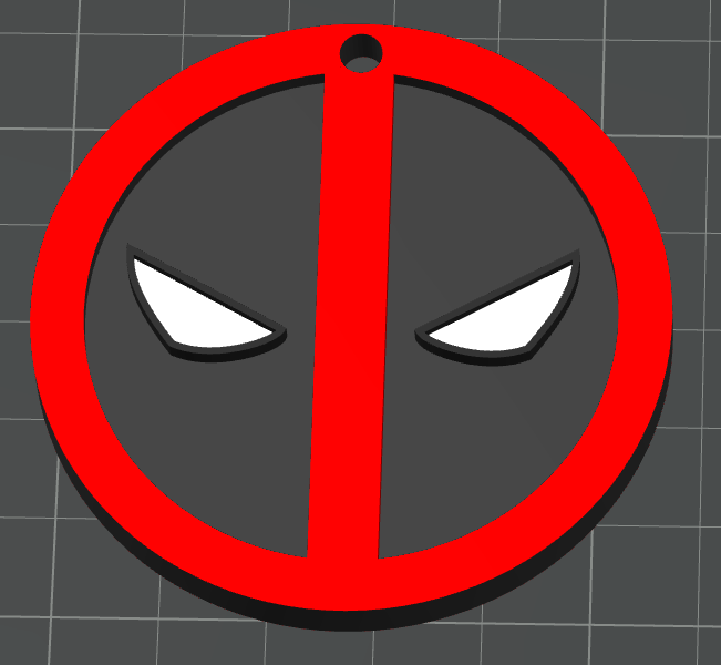 llavero dead pool logo art merveille bandes dessinées carcajou fanart 3d serie personnage lobezno dogpool porte clés monstre créature 3D print model - Mito3D