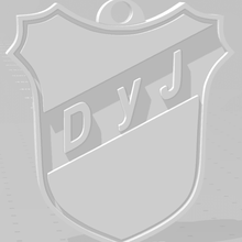 llavero defensa justicia dyj argentina escudo futbol afa superliga 3d print model - Mito3D