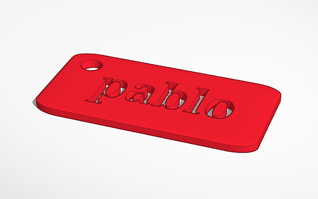 llavero el nombre pablo jewelry llave 3d print model - Mito3D