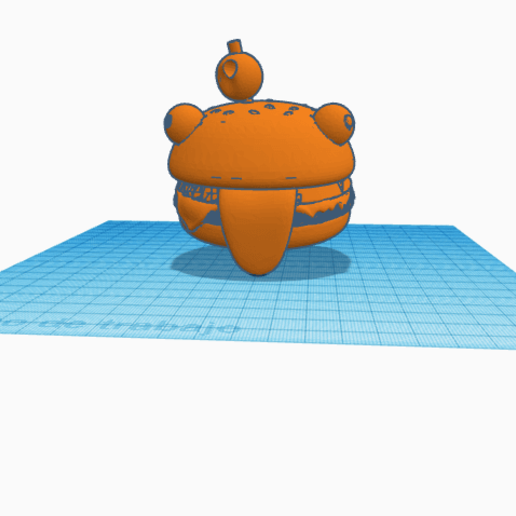 llavero fortnite durr burger portachiavi gioco hamburgesa keychain art giocattolo 3D print model - Mito3D