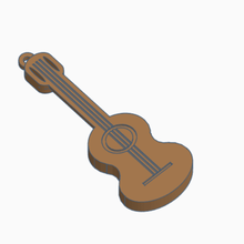 llavero guitarra clave de varios la 3d print model - Mito3D