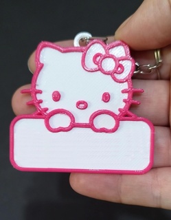 llavero hello kitty para personalizar keychain customize personalizado souvenir 3d print model - Mito3D
