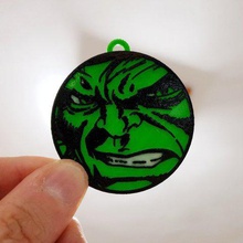 llavero hulk art relieve relief keychain coaster avengers 3dlito 3d print model - Mito3D