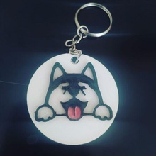 llavero husky anima dog perro keychain 3d print model - Mito3D