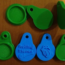 keychain llavero der kontaktlosen nfc Schmuck keyring Steine Schlüsselanhänger 3d print model - Mito3D