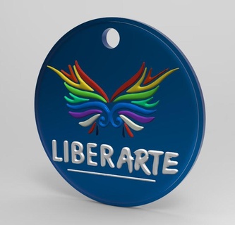 llavero libertar logotipo 3d print model - Mito3D
