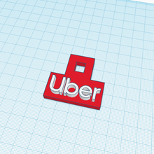 llavero logo uber keychain arte art delivery uberdelivery app uberapp logofamoso marca 3d print model - Mito3D