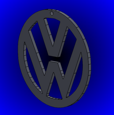 llavero logo volkswagen joyería joya coche vehiculo coches autos mecanico regalo paraca adorno emprendimiento 3d print model - Mito3D