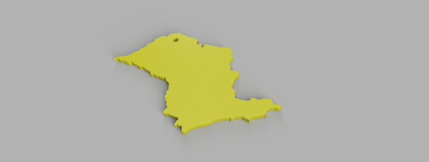 llavero mesorregi es de paulo mapa 3d print model - Mito3D