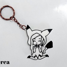 llavero 2d nerea jewelry 3dlito anime keychain manga stencil keychains 3d print model - Mito3D