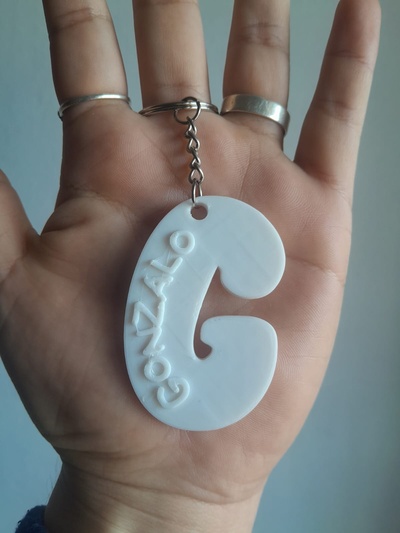 llavero nombre gonzalo jewelry nombres llaveros letra souvenir 3d print model - Mito3D