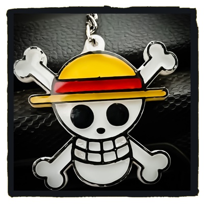 llavero trozo anime logo luffy piratas accesorios 3d print model - Mito3D