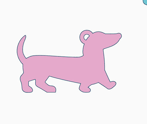 llavero perro linguiça dachshund joalheria chaveiro llaveros cão 3d print model - Mito3D