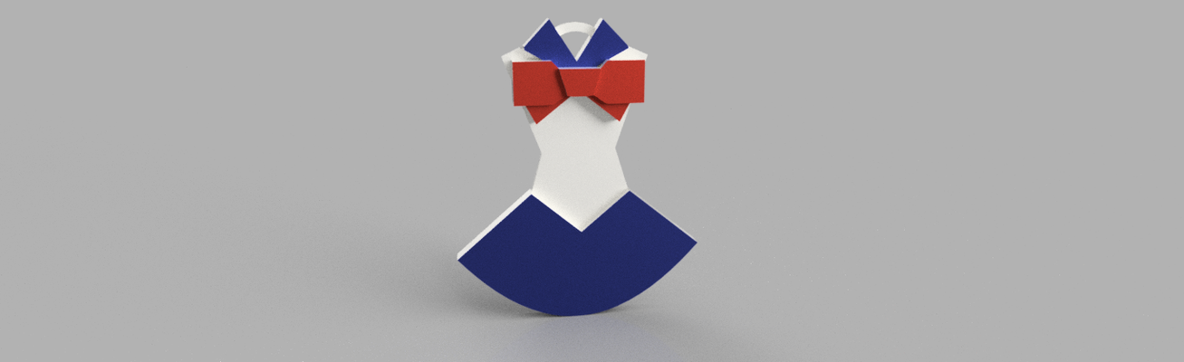 llavero sailor moon vestuario jewelry kawaii 3d print model - Mito3D