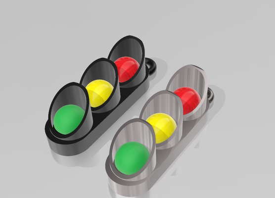 llavero semaforo concorrenza multicolore messa punto corsa 3d print model - Mito3D