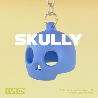 llavero Skully gadget Calavera crânio accesório juguete arte brinquedo 3d print model - Mito3D