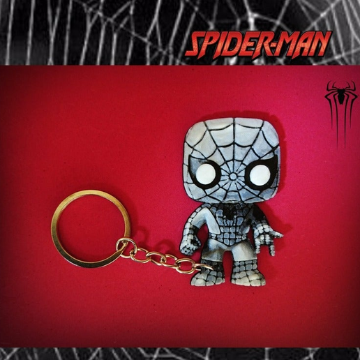 llavero hombre araña Moda 3dlito araa cómic frio dibujo3d imagen alivio aliviar 3D print model - Mito3D