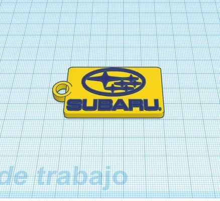 llavero subaru kunst impreza zweifarbig poly 3d print model - Mito3D