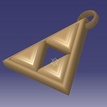 llavero trifuerza la joyería triforce llaveros 3d print model - Mito3D