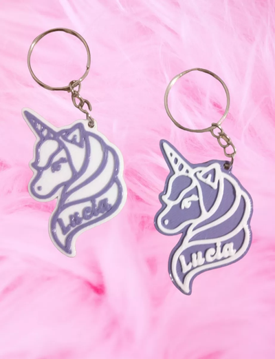 llavero unicornio fashion unicorn keychain souvenier 3d print model - Mito3D