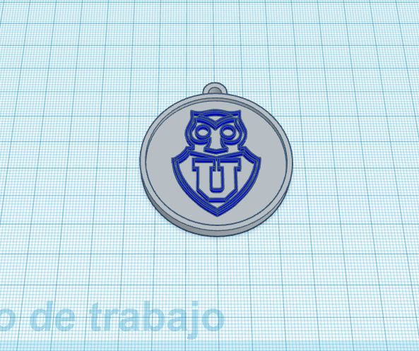 llavero faculdade chile arte poli u 3D print model - Mito3D