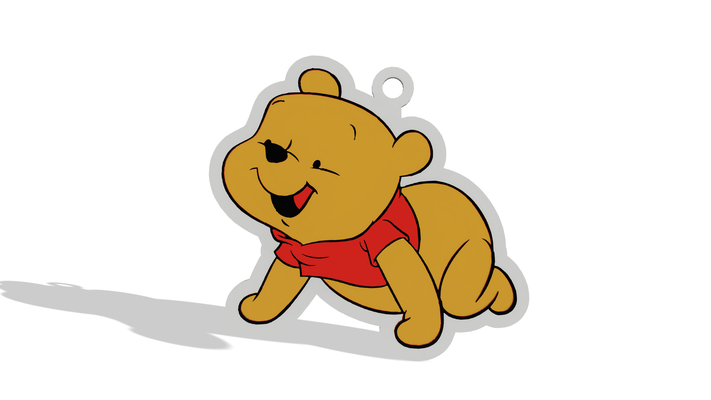 llaveros winnie pooh chaveiros llavero 3d print model - Mito3D