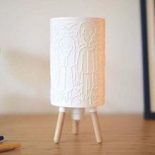 lithophane boucle lampe décor 3d print model - Mito3D