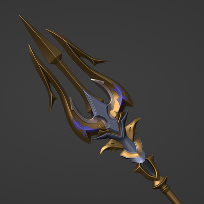 llymlaen harpoon final fantasy xiv spear ff14 ffxiv ff prop props cosplay 3d 3dprinting stl 3dmodel 3d print model - Mito3D