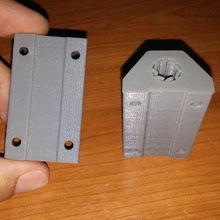 lm8uu sc8uu kombiniert 58mm rev2 8 Kontakte Block Modell linear Lager Werkzeug 3d Drucker Teile 3d print model - Mito3D