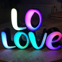 lo love decoration bright led 3d print model - Mito3D