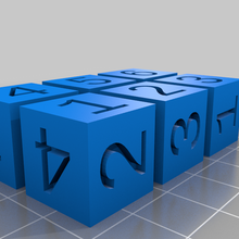 loaded number dice 3d print model - Mito3D