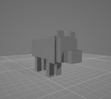 Lobo Handwerk Sünde Textur Spiel Minecraft de Wolf Hund Maskottchen Haustier Juego modelo 3d Modell 3d print model - Mito3D