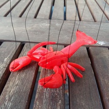 homard à la marionnette jeu scène de marionnettes animal jouet le crabe mer 3d print model - Mito3D