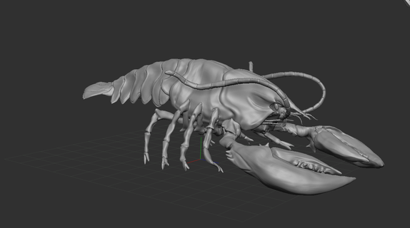 lagosta stl highpoly animal 3d print model - Mito3D