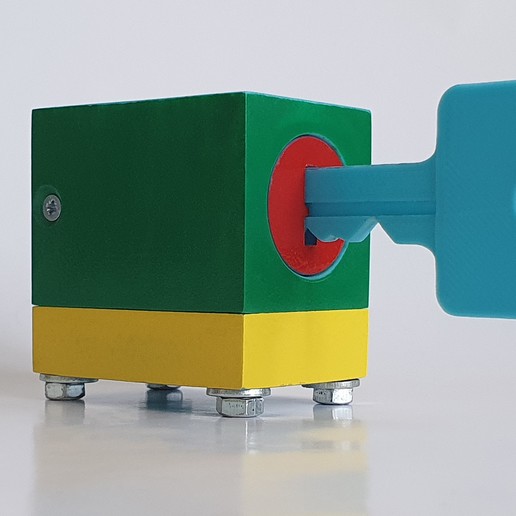 lock cylinder door home 3d printed key 3D print model - Mito3D