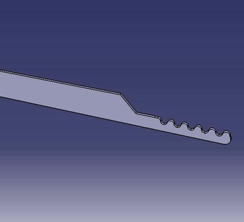 lock picking rake tool door 3d print model - Mito3D