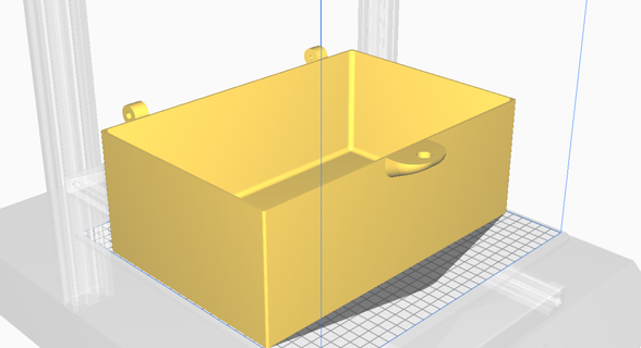 bloqueável caixa casa fechadura recipiente armário armazenamento recipientes 3d print model - Mito3D