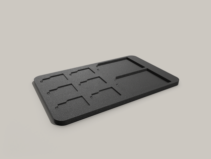 lockcard micro sd card plate wallet san disk kingston lock slim insert media 3d print model - Mito3D