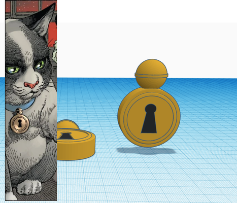 locke chiave tiberio collare animale domestico etichetta gioco serratura 3d print model - Mito3D