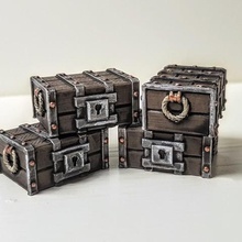 locked chest game 28mm dnd dungeon dungeons dragons miniature model rpg terrain games 3d print model - Mito3D