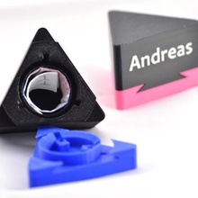 bloccato a coda di rondine triangolo scatola regalo gioco puzzle box 3d print model - Mito3D