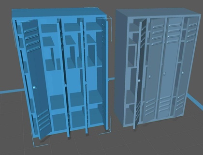 locker cupboard lockerroom loose scale presupported stl diecastmodel 1 35 assesouirs scalmodel model modelmaker scaleable 3d print model - Mito3D