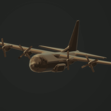 lockheed c-130h Herkül oyun araç usaf ulaşım sahne martin hercules c-130 uçak 3d print model - Mito3D
