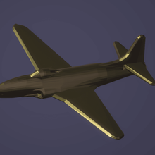 lockheed f-80c kayan yıldız oyun araç usaf Kore Savaşı jet savaş uçağı avcı uçak 3d print model - Mito3D