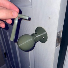 locking doorknob print place supports 3d print model - Mito3D