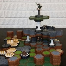 kilitleme altıgen taş sütunlar oyun herscape arazi karo hexagon kat masa üstü oyunlar Kulesi 3d print model - Mito3D