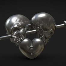 locking love art b3d mwopus sculpt 3065 awarelism 3d print model - Mito3D