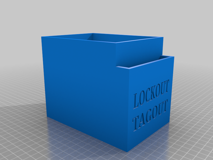 lockout tagout tag & pen holder 3d printing 3d print model - Mito3D
